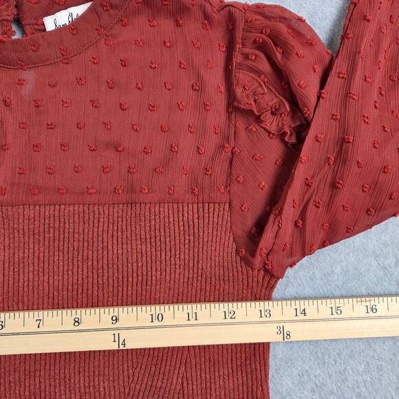 🌼Sam Edelman Womens Size XS Sweater Top Sheer Sleeves (size tag missing) 🌼 - Picture 13 of 14